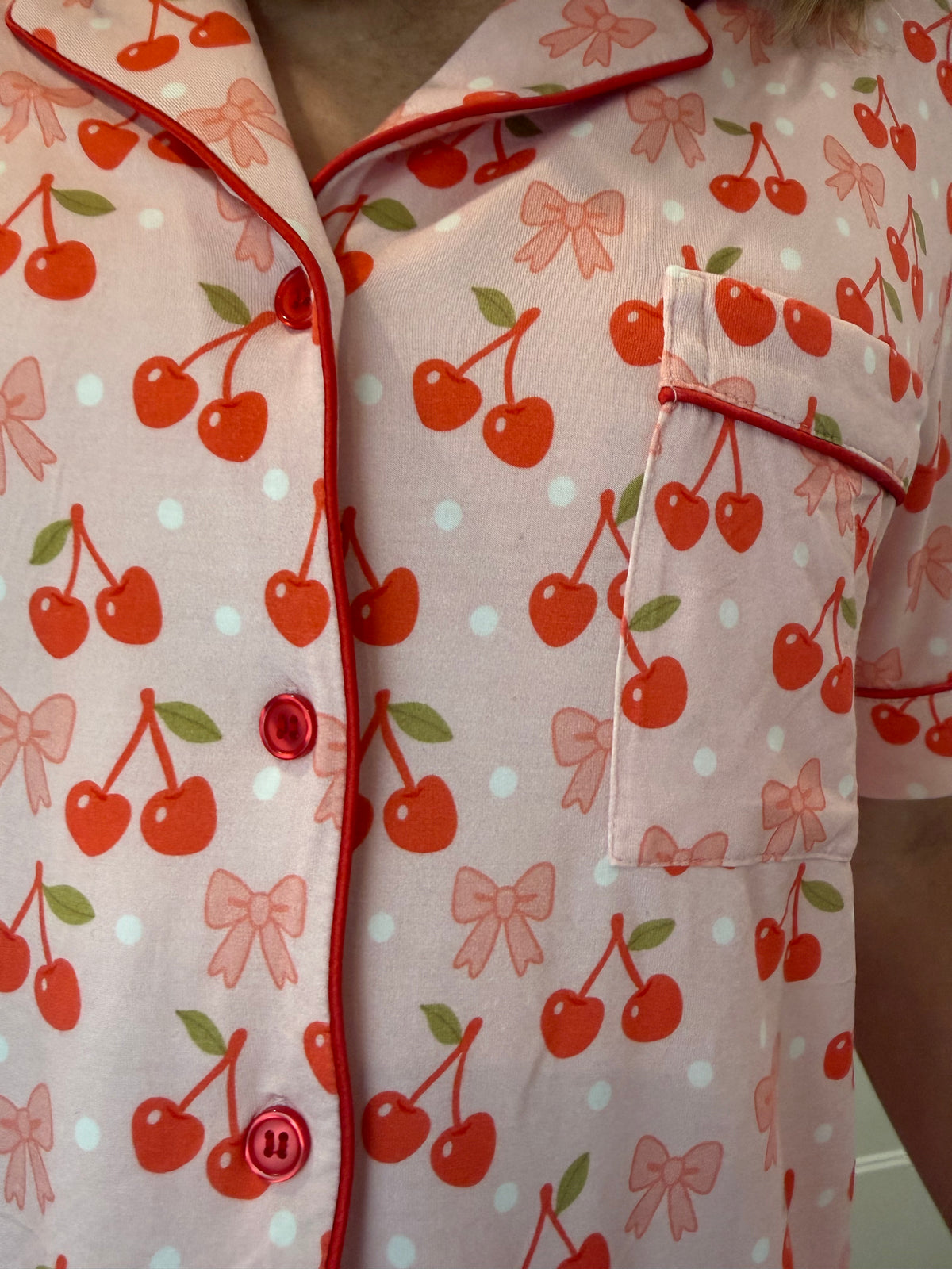 Pink Cherries & Bows Sleepwear