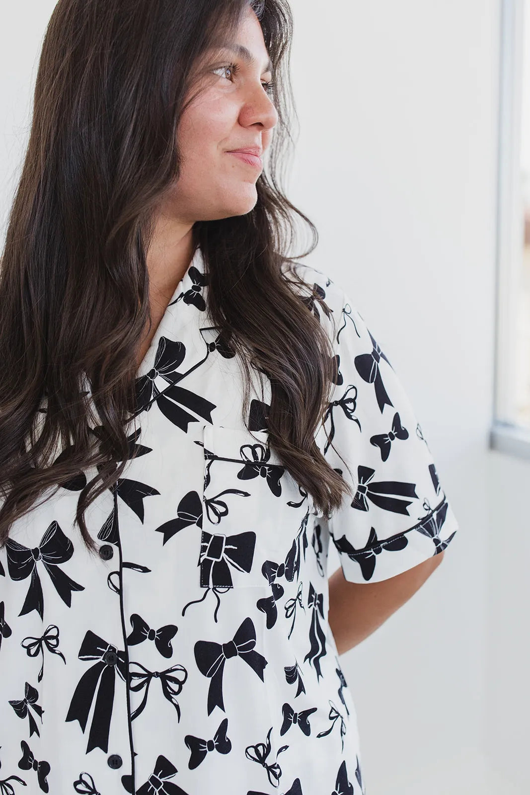 Black & White Bows Sleepwear