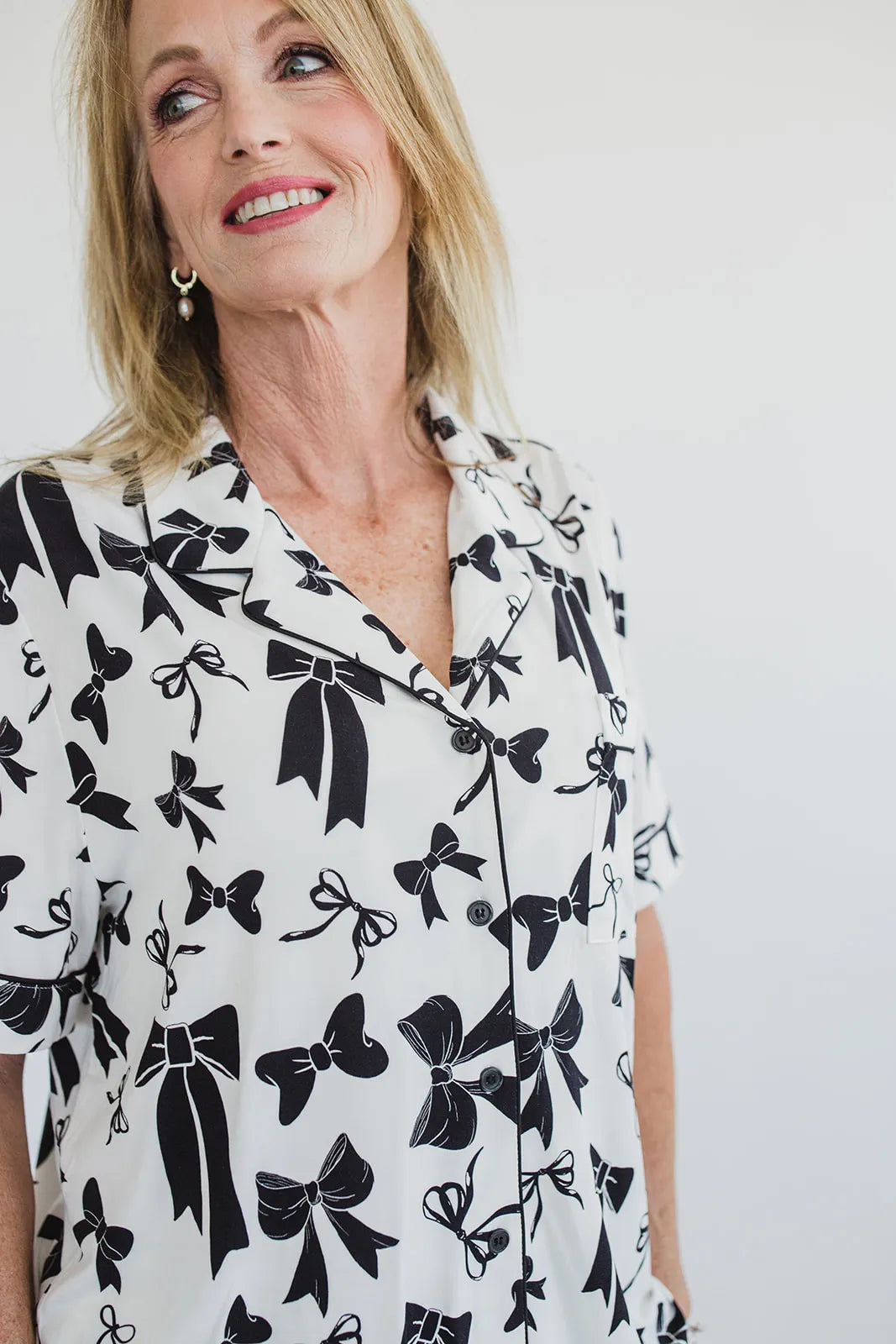 Black & White Bows Sleepwear