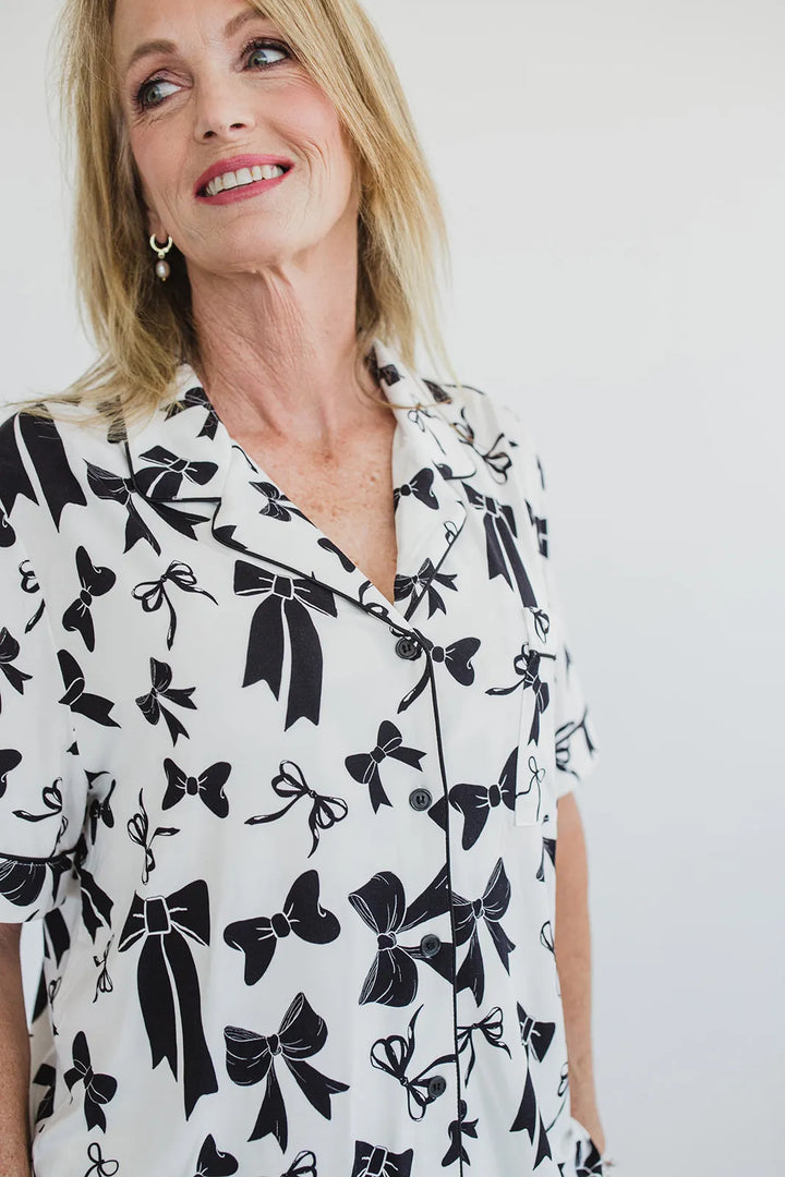 Black & White Bows Sleepwear