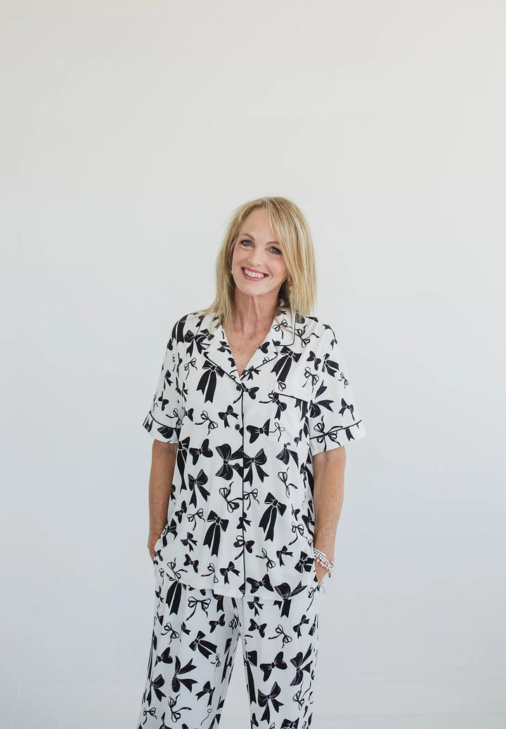 Black & White Bows Sleepwear